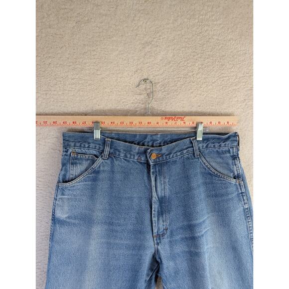 Vintage Round House Jeans Mens 40x30 Blue Straight Leg Medium Wash READ - Picture 3 of 16